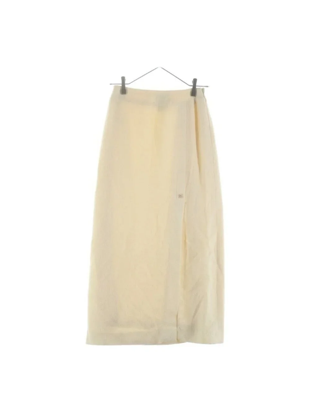 Chanel CC Logo Long Skirt Ivory 36